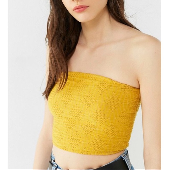 Urban Outfitters Tops - Urban Outfitters Mustard Cropped Tube Top Size S|P